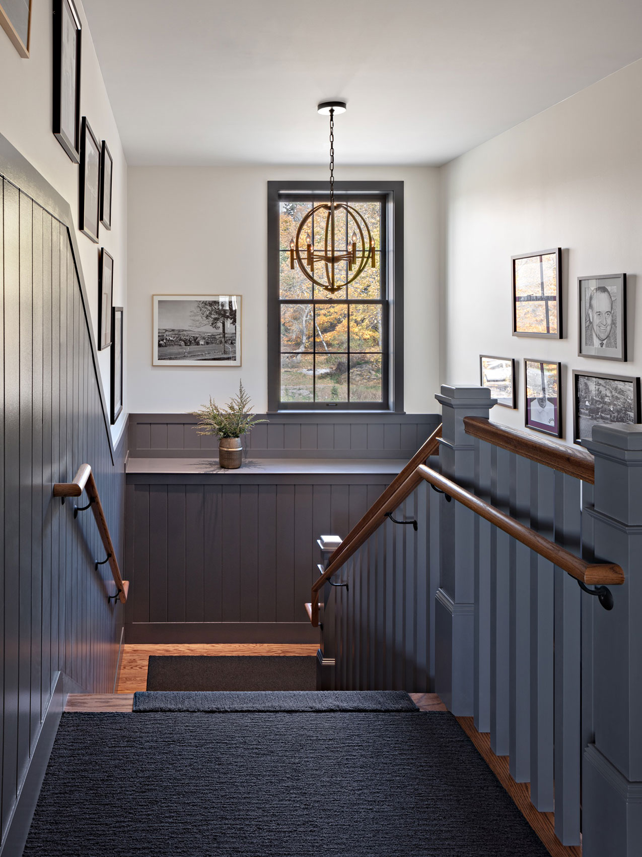 Morgan Architecture Seven Oaks golf club modern traditional shaker inspired stair