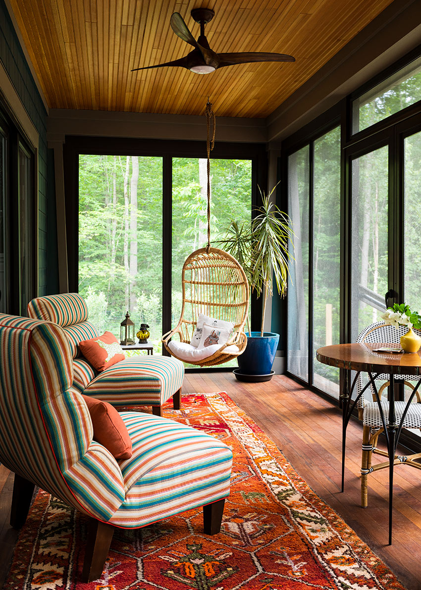 Morgan Architecture modern craftsman porch swing happy place