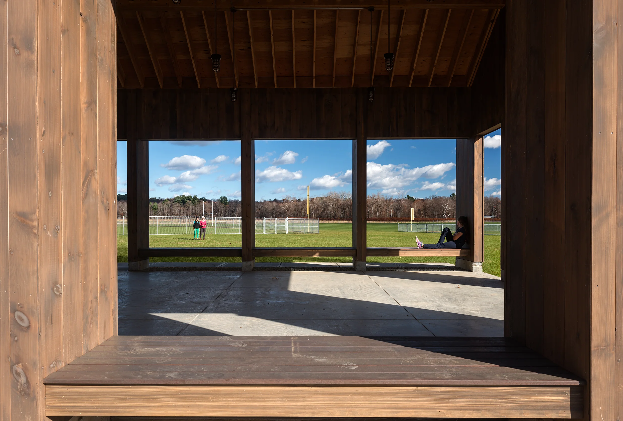 Morgan Architecture open barn modern simple built in benches