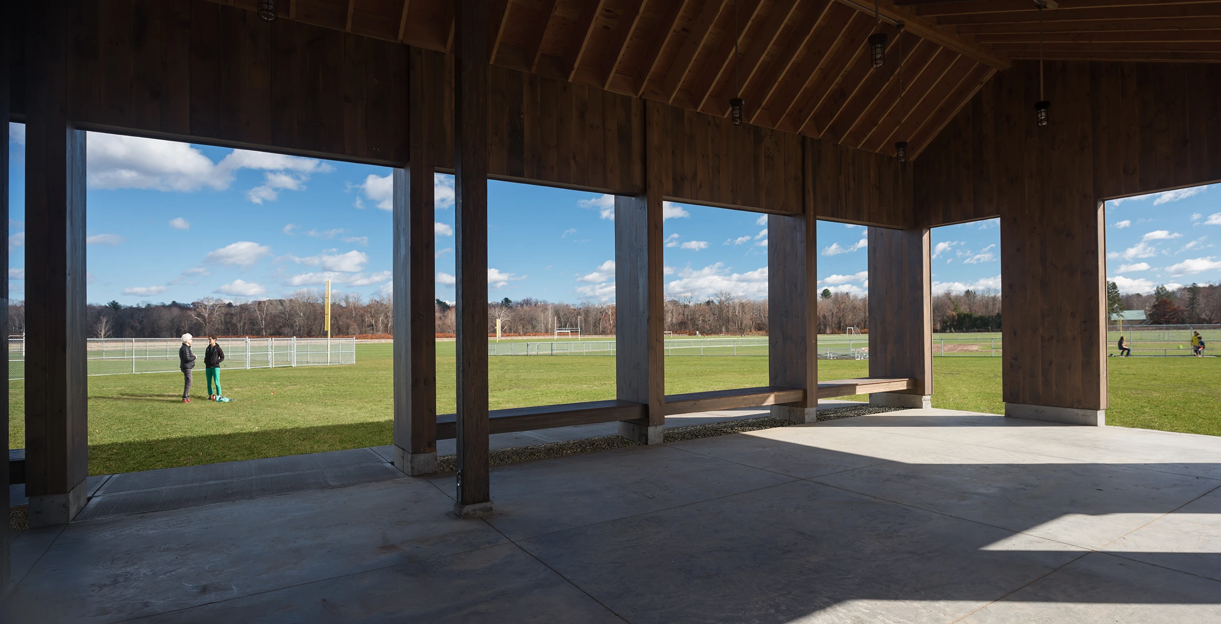 Morgan Architecture open barn modern simple built in benches